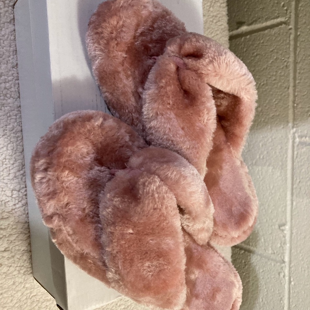 Fuzzy Pink Slippers
